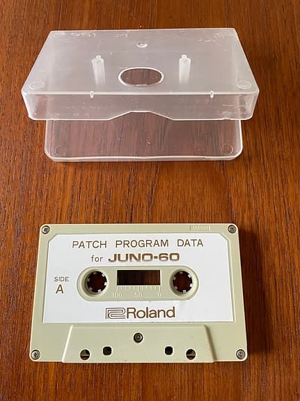 Roland Juno 60 80’s. Org. patch program data-tape.