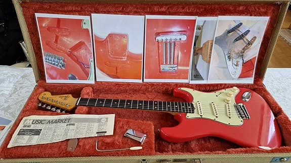 1962 Fender Stratocaster UK Fiesta Red Brazilian Rosewood Hank Marvin