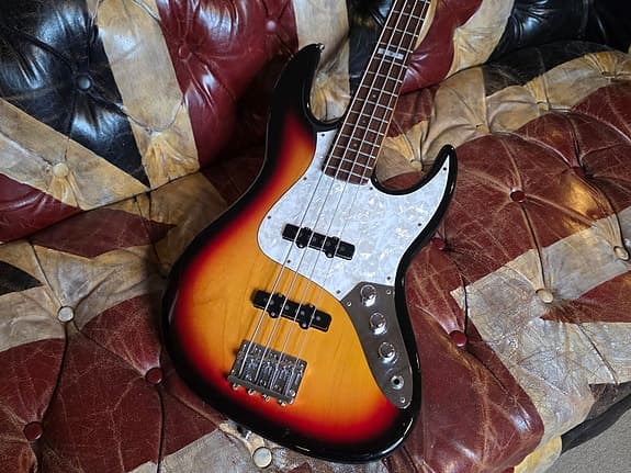 ESP Jazz Bass J-Four Sunburst Ex-Artist Studio Pro Bass Guitar MIJ Japan