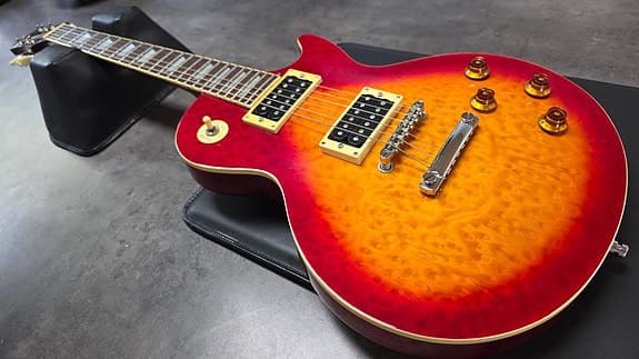1994 Epiphone Les Paul Standard Birdseye Gibson Cover Samick Korea Guitar