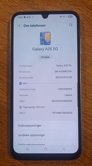 A25 Galaxy Som ny