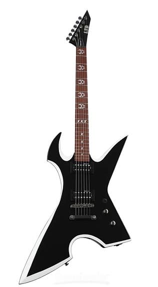 ESP LTD MAX-200 Max Cavalera Electric Guitar, Black & White