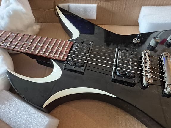 ESP LTD MAX-200 Max Cavalera Electric Guitar, Black & White
