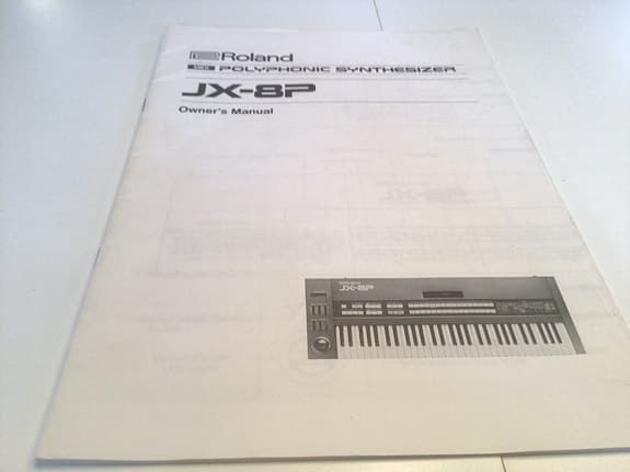 VINTAGE ! OWNER’s MANUAL , ROLAND , JX-8P , SYNTHESIZER.