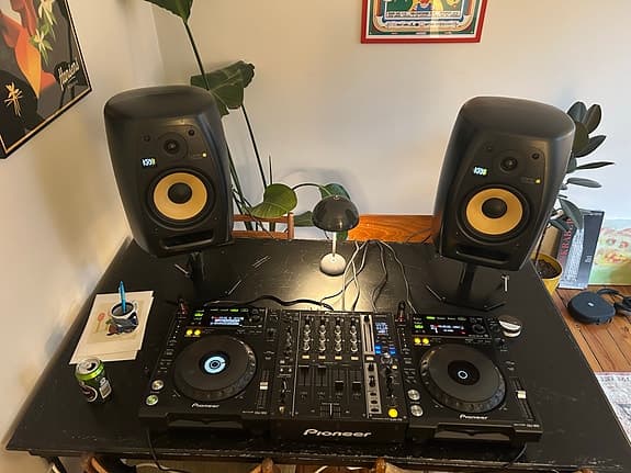 KRK VXT8 studio monitors