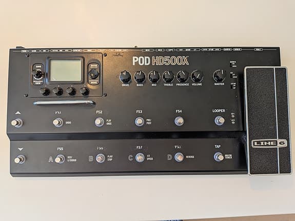 Line 6 POD HD500X guitar multieffekt pedalboard