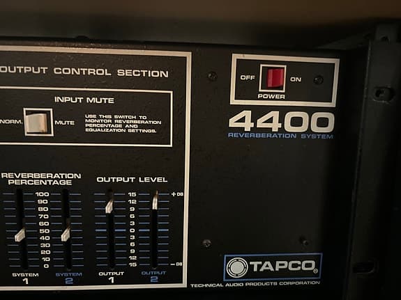 Tapco 4400 reverberation system rack-effekt