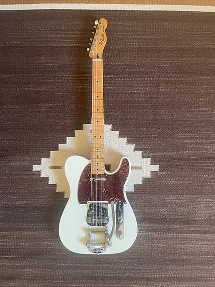 Fender Telecaster Mexico m. Bigsby – Arctic White – inkl. Fender gigbag