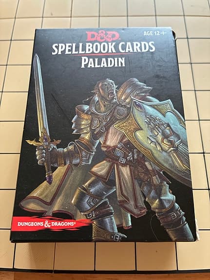 Dungeons & Dragons Spellbook Cards Paladin