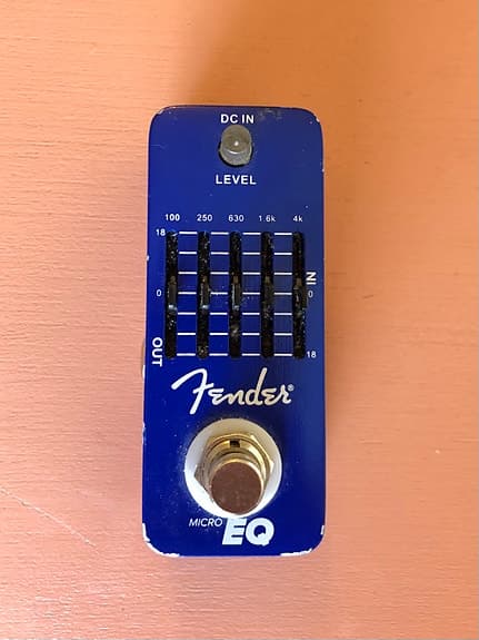 Fender Micro EQ guitar pedal blå equalizer