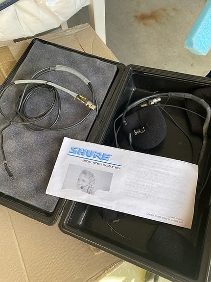 2 X Shure WCM16 headset mics