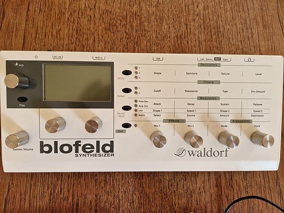 Waldorf Blofeld synthesizer desktop