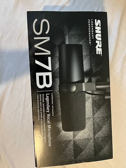 Shure SM7B dynamisk vokalmikrofon sort