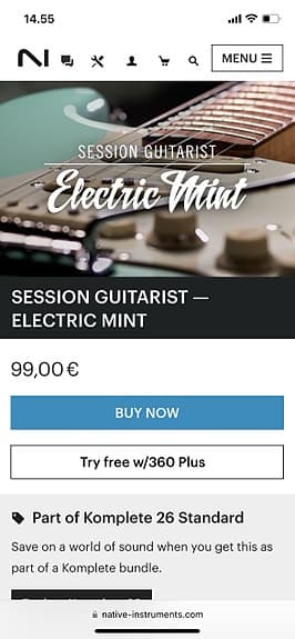 Session Guitarist Electric Mint – elektrisk guitar software