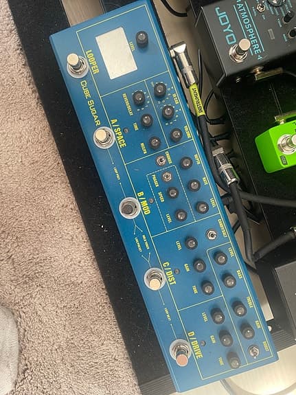 Ammoon Cube Sugar guitar multieffekt pedalboard blå