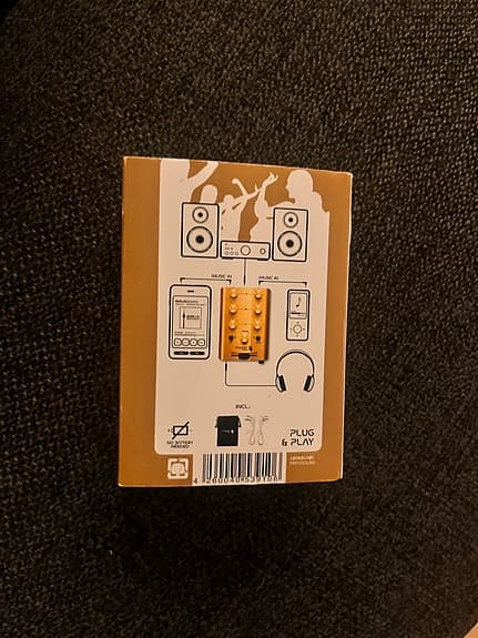 Pokket Mini-DJ-Mixer guld -ny/ubrugt i original emballage