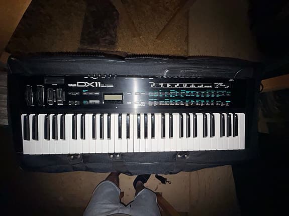 Yamaha DX11 synthesizer keyboard
