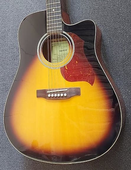 Timberland - Dreadnought Acoustic guitar Vintage Sunburst - - Akustisk guitar