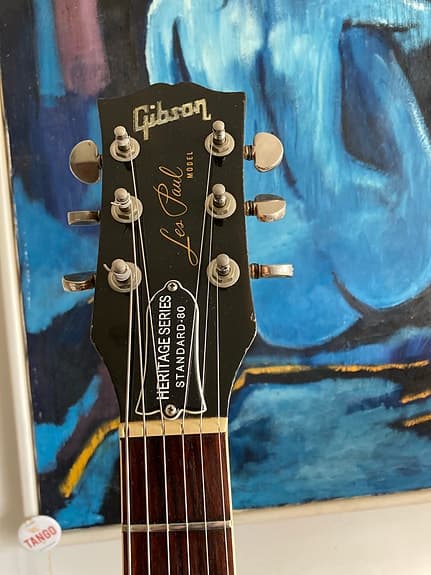 Original Gibson Les Paul m Tim Shaw, november 1980.
