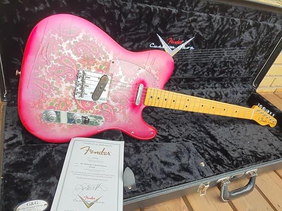 Fender Telecaster masterbuilt Jason Smith 68 closet classic pink paisley