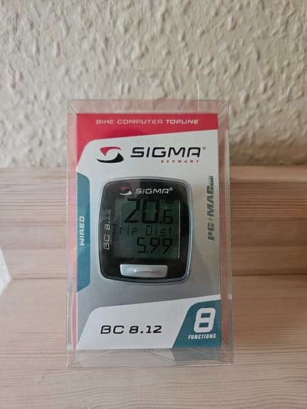 Sigma BC 8.12 trådløs cykelcomputer med 8 funktioner