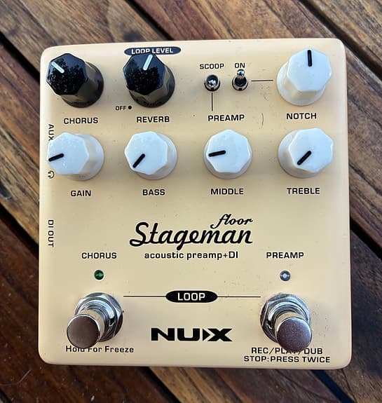 NUX Stageman Floor acoustic preamp DI guitar pedal