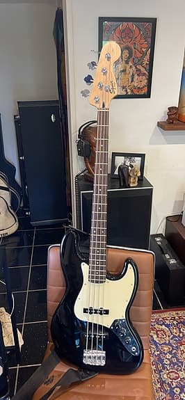 Fender Jazz Bass elbas sort/hvid