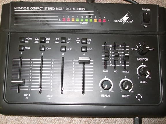Monacor MPX-4300E Stereo Audio Mixer/Preamplifier