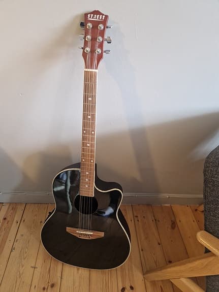 Electric Cutaway Round Back Guitar- BLUE