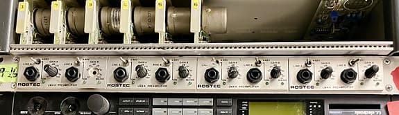 8 channels of Rostec LMA-4 preamps