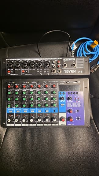 TEYUN A8 Audio Mixer – professionelt 8-kanals mixer