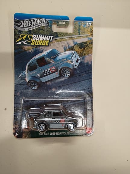 Hotwheels Fiat 500 silver series