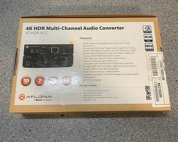 Atlona AT-HDR-M2C 4K HDR Multi-Channel Audio Converter