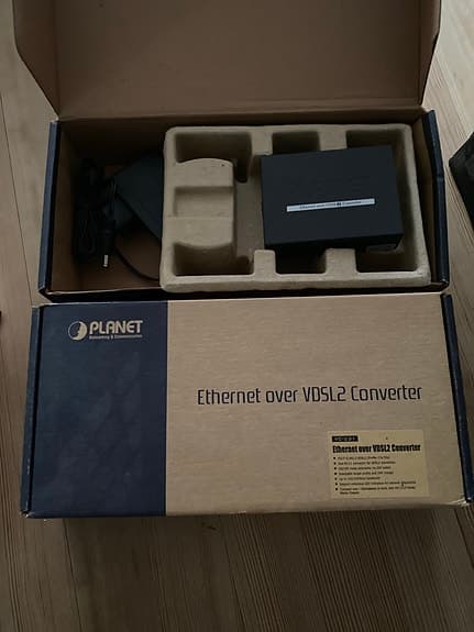 Planet Ethernet over VDSL2 Converter netværksboks