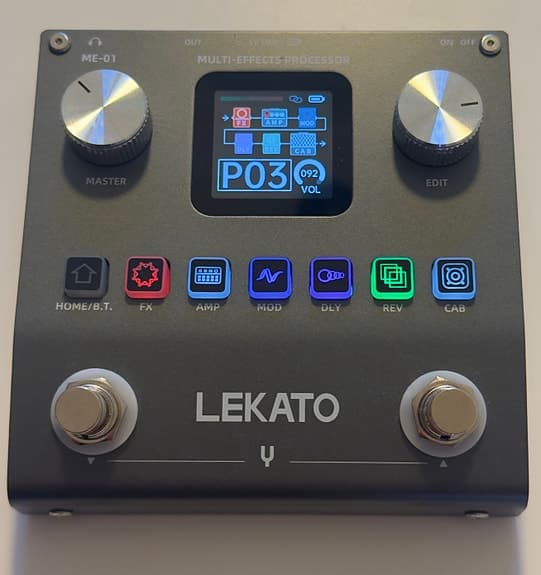 LEKATO ME-01 Multi Effects guitar/bass pedal – som ny