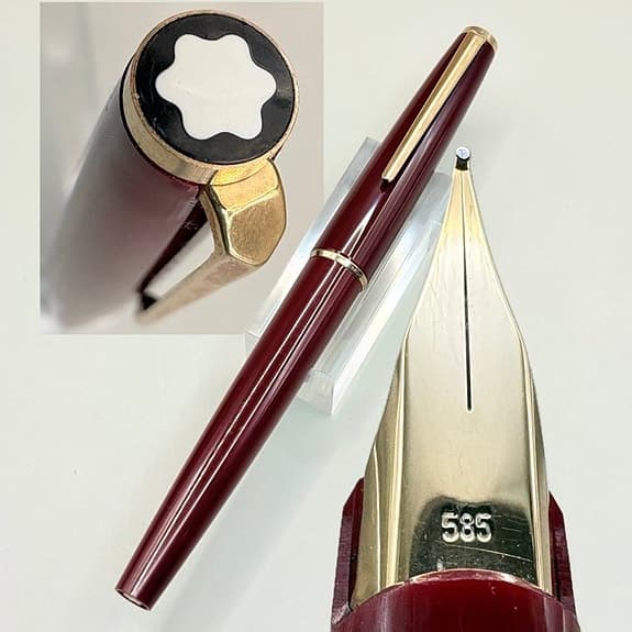 Montblanc - 320P (bordeaux) - 14K gold nib (F) - with Converter - Fyldepen