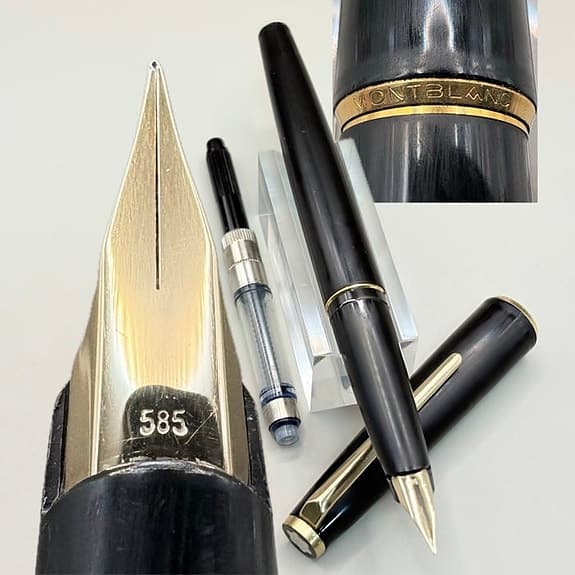 Montblanc - 320P (Black) - 14K gold nib (EF) - with Ink Converter - Fyldepen