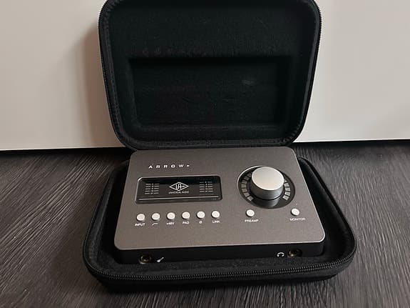 Universal Audio Arrow audio interface in case