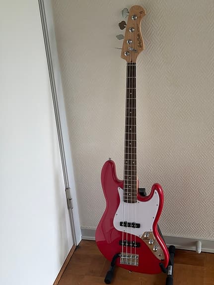 Harley Benton Jazz Bass elbas rød 4-strenget