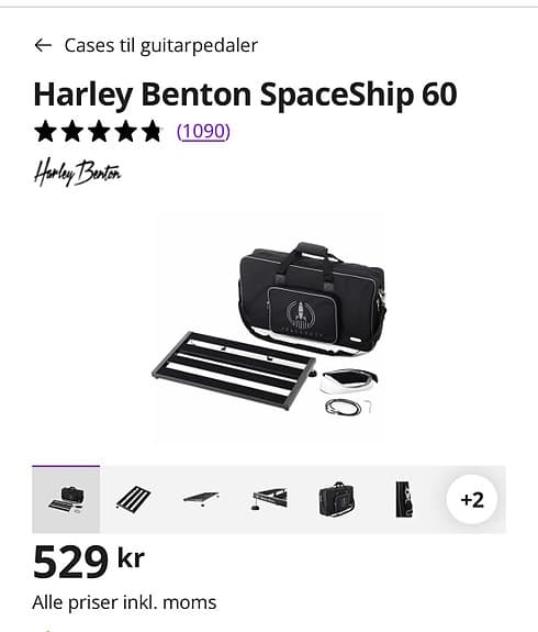 Harley Benton SpaceShip 60 pedalboard med taske