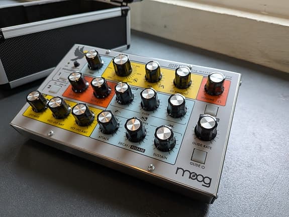 Moog Sirin med case og holder