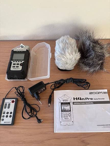 Zoom H4n Pro lydoptager med fjernbetjening og tilbehør