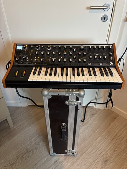 Moog Sub37 + Thon Hardcase + Specialkabel + K&M Baby Spider