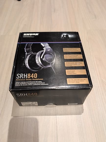 Shure SRH840 studiohovedtelefoner – ubrugt komplet sæt