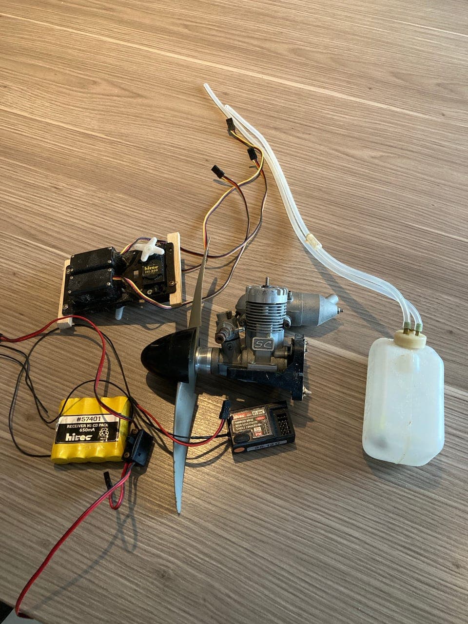 Sc 25 RC Flymotor med propell og drivstofftank