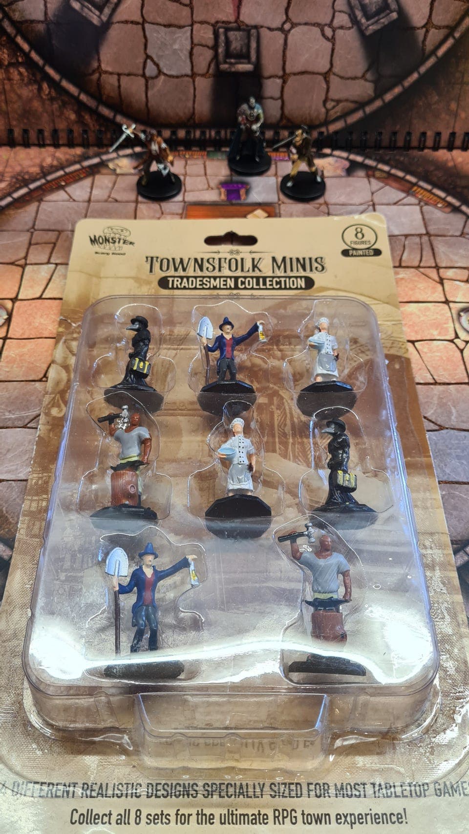 Townsfolk Minis til Dungeons & Dragons (Painted)