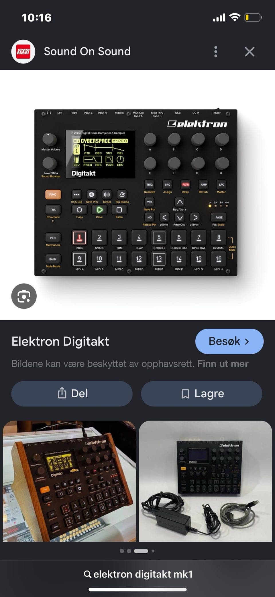 Elektron Digitakt trommemaskin / sampler