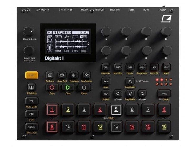 Elektron Digitakt II sampler / trommemaskin svart