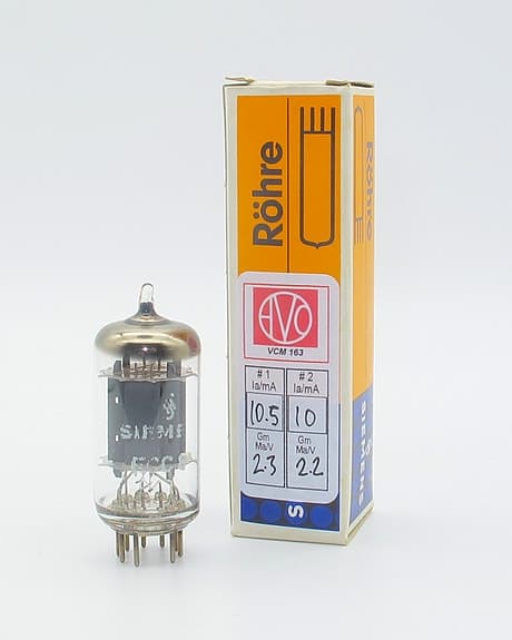 Ecc82 Telefunken Smooth plate branded Siemens Radiorør