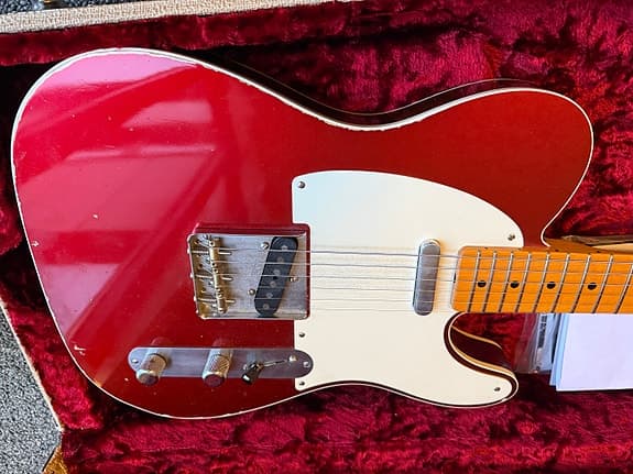Fender Telecaster Custom Shop 50-talls Candy Apple Red med binding.